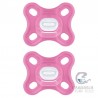 Mam Chupete Silicona Comfort 3-12 Meses 2 Unidades Color Rosa