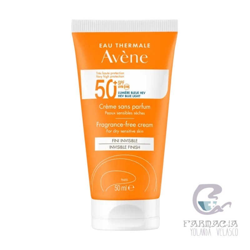 Avene SPF 50+ Crema Muy Alta Protección 50 ml Sin Perfume