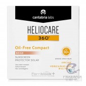 Heliocare 360º SPF50 Oil Free Compact Protector Solar 10 gr Color Beige