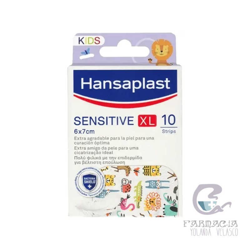 Hansaplast Sensitive Kids XL Apósito Adhesivo 10 Unidades 7x6 cm
