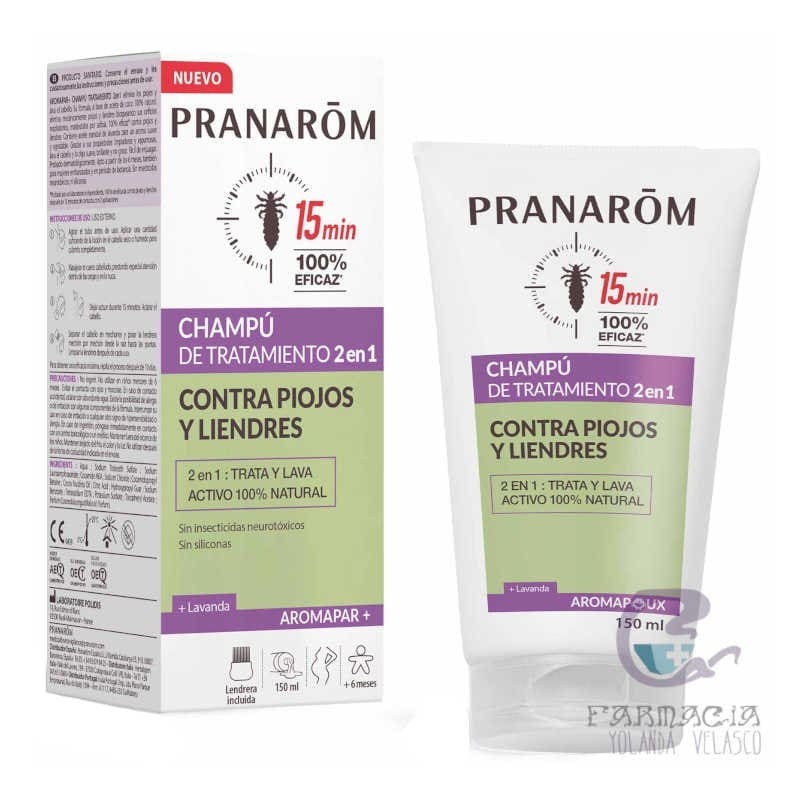 Pranarom Aromapar+ Champú Tratamiento 2 en 1 Contra Piojos y Liendres 150 ml