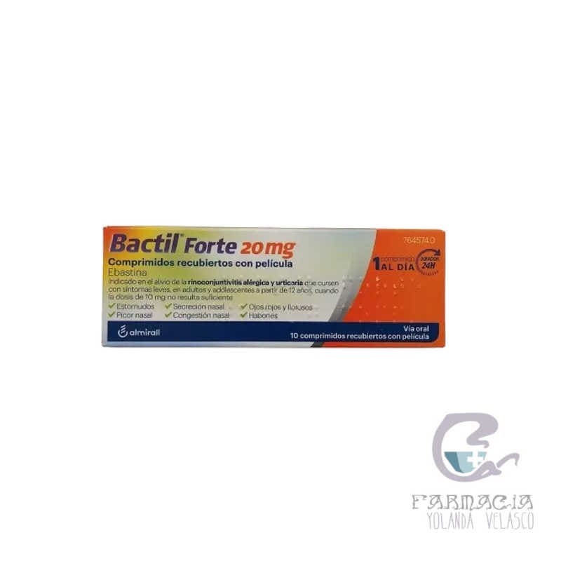 Bactil Forte 20 mg 10 Comprimidos Recubiertos