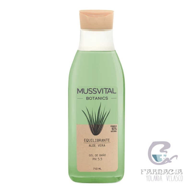 Mussvital Essentials Botanics Gel de Baño Aloe Vera 1 Envase 750 ml