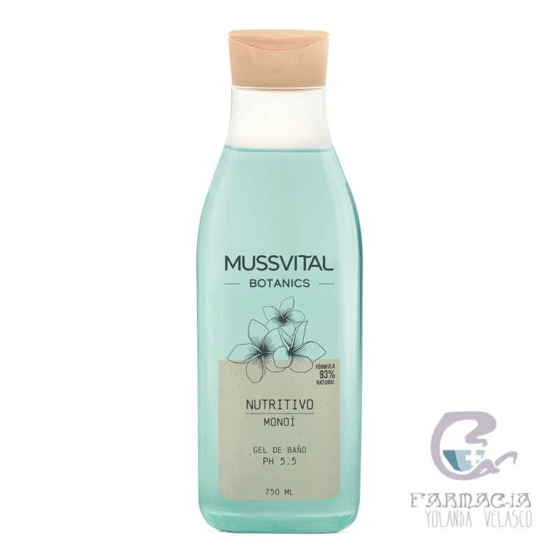 Mussvital Botanics Gel de Baño Monoi 1 Envase 750 ml