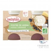 Babybio Postre de Avena Plátano y Arándanos +6 Meses 2 Unidades