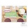 Babybio Postre de Avena Plátano y Arándanos +6 Meses 2 Unidades