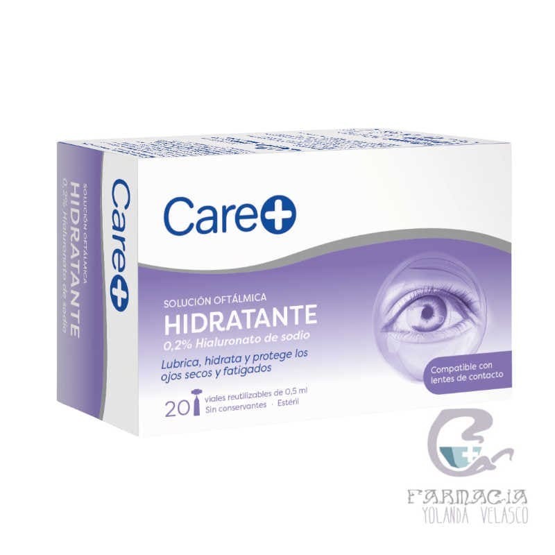Care+ Stada Solución Oftálmica Hidratante 0,2% Hialuronato de Sodio 20 Viales