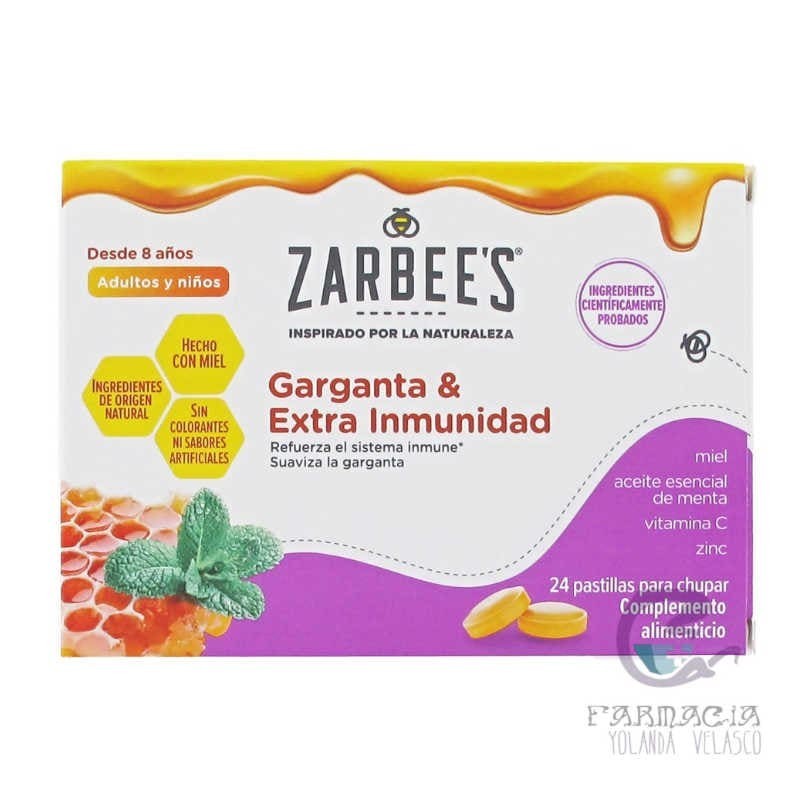 Zarbees Garganta Extra Inmunidad 24 Pastillas Para Chupar