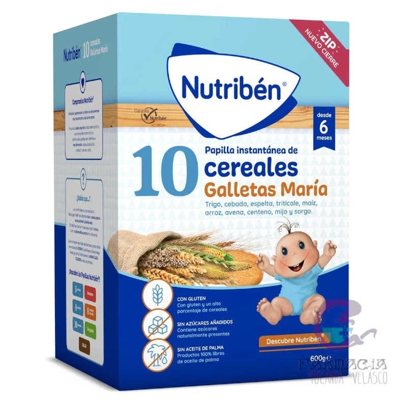 Nutriben 10 Cereales Galletas María 600 gr