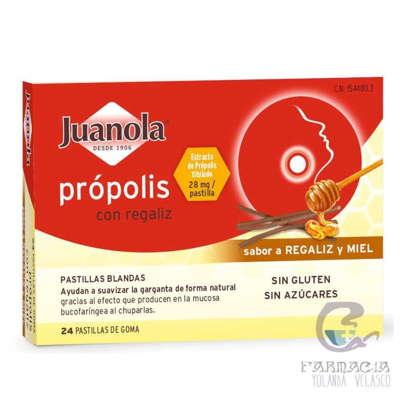 Juanola Própolis Pastillas Regaliz y Miel 24 Pastillas