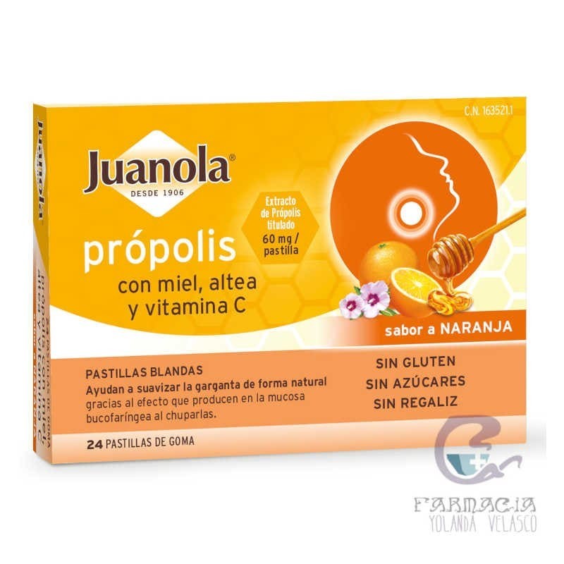 Juanola Própolis Pastillas Naranja 24 Pastillas