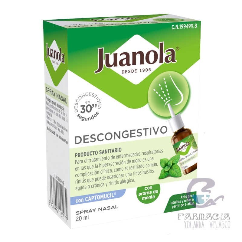 Juanola Descongestivo Spray Nasal 1 Envase 20 ml