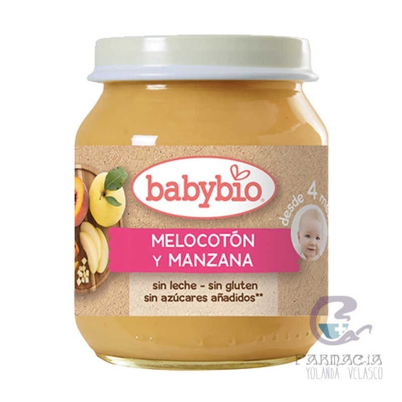 Babybio Potito Melocotón y Manzana +6 Meses 130 gr