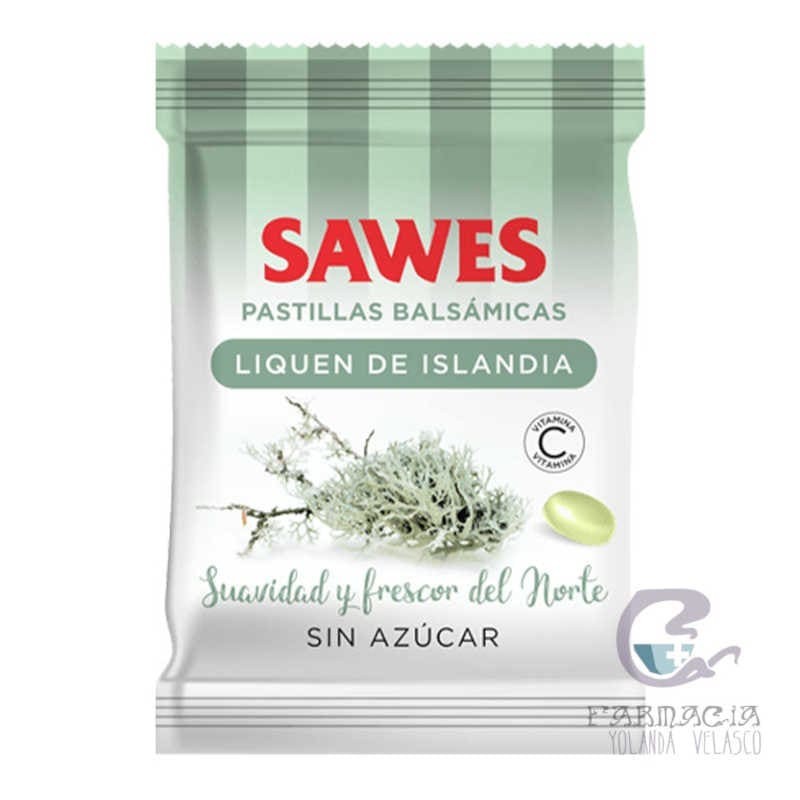 Sawes Pastillas Balsámicas Sin Azucar 50 gr Sabor Liquen de Islandia