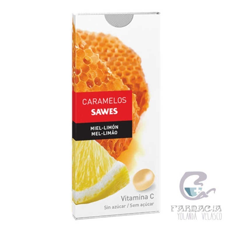 Sawes Caramelos Blister Sin Azucar 1 Envase 22 gr Sabor Miel Con Limón