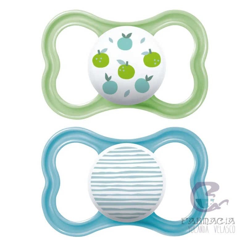 Mam Chupete Silicona Simétrica Air 16+ Azul Pack Doble