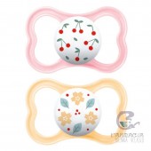 Mam Chupete Silicona Simétrica Air 16+ Rosa Pack Doble