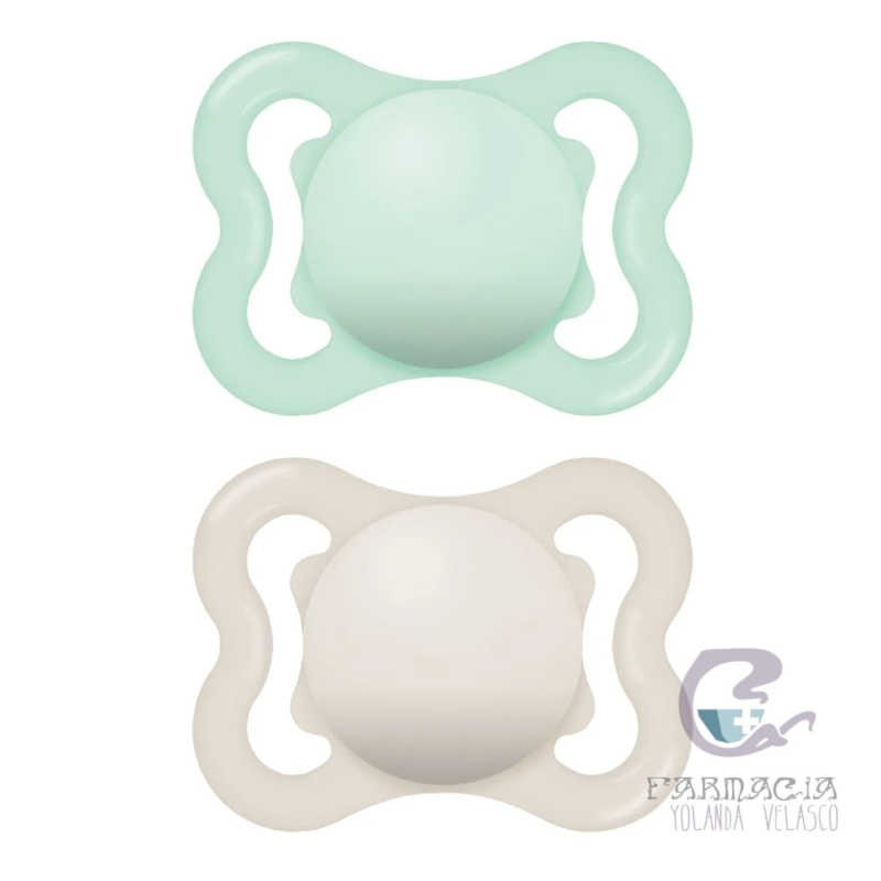 Mam Chupete Silicona Fisiologico Air +6 Meses Mate Neutro 2 Unidades