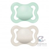 Mam Chupete Silicona Fisiologico Air +6 Meses Mate Neutro 2 Unidades
