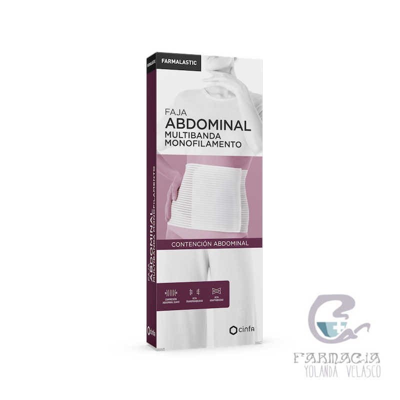 Farmalastic Faja Abdominal Multibanda Monofilamento Talla Extra Grande Color Blanco