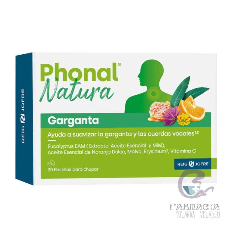 Phonal Natura Garganta 20 Pastillas Para Chupar