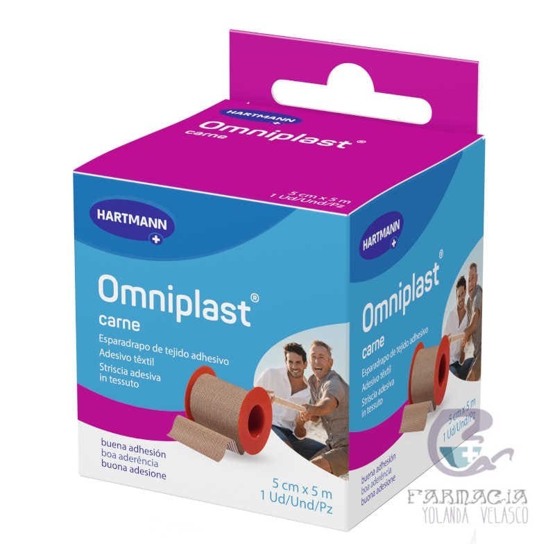 Esparadrapo Hipoalergico Omniplast Tejido Resistente 5 m x 5 cm