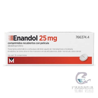 Enandol 25 mg 16 Comprimidos Recubiertos