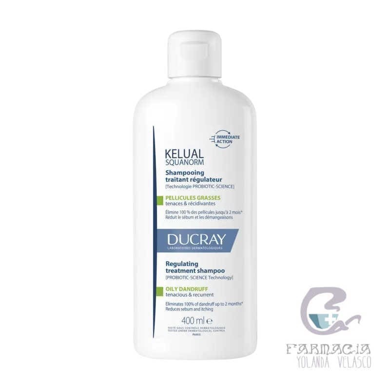 Ducray Kelual Squanorm Champú Caspa Grasa 400 ml
