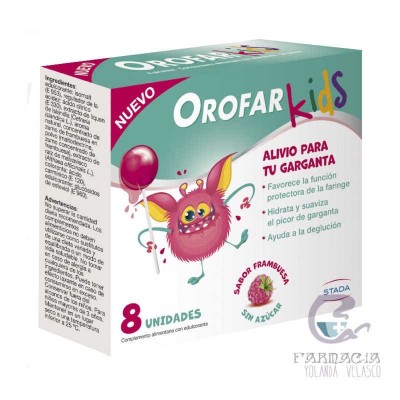Orofar Kids 8 Piruletas Sabor Frambuesa