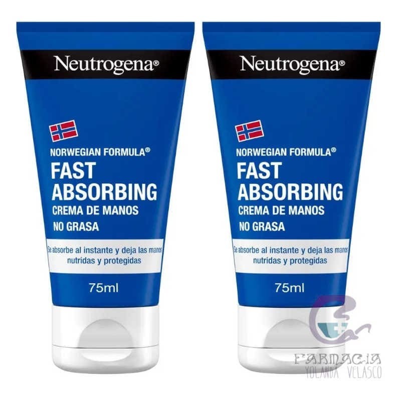 Neutrogena Crema de Manos Rápida Absorción 75 ml 2 Unidades