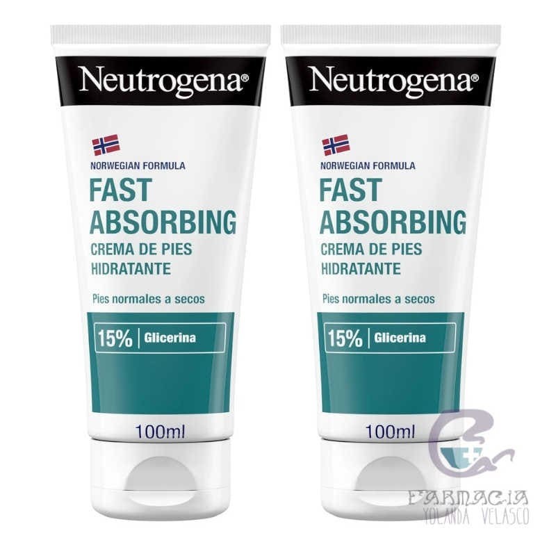 Neutrogena Fórmula Noruega Pies Crema Absorción Inmediata 2x100 ml