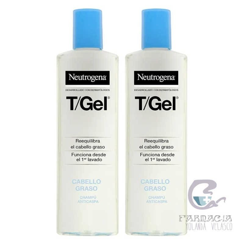 T-Gel Champú Cabello Normal y Graso Neutrogena 2x250 ml