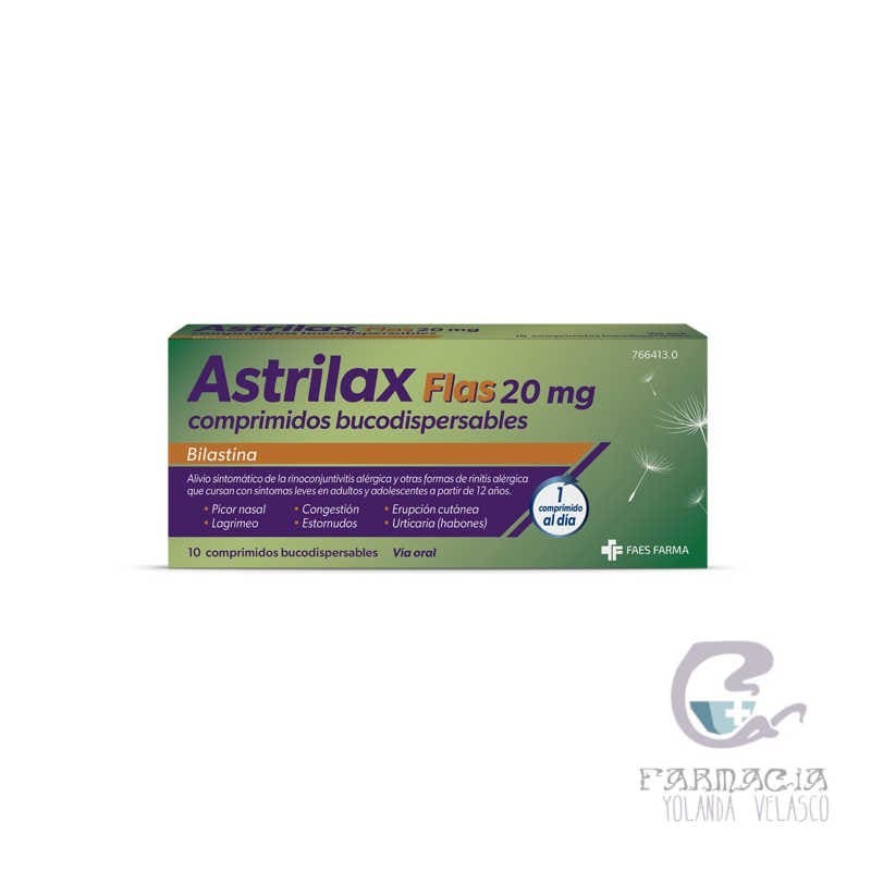 Astrilax Flas 20 mg 10 Comprimidos Bucodispersables
