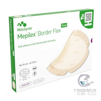Mepilex Border Flex Oval Apósito Estéril 3 unidades 19x15 cm