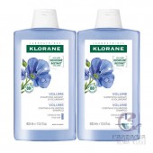 Klorane Duo Champú Fibra de Lino 2x400 ml