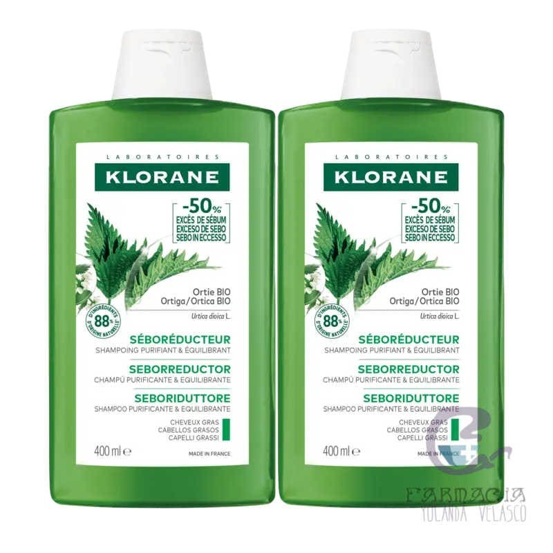 Klorane Pack Duo Champú Ortiga 2x400 ml