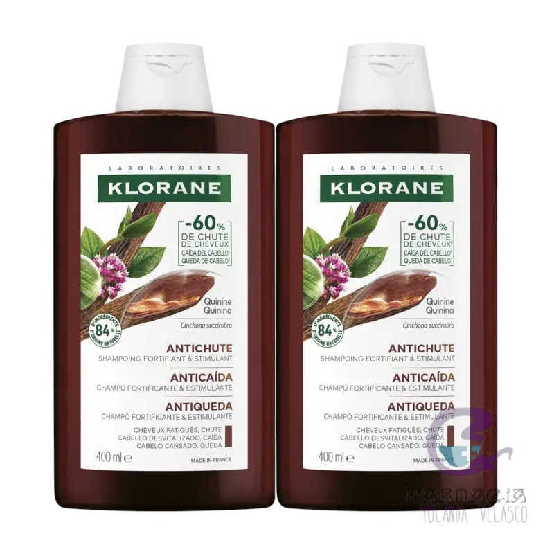 Klorane Pack Duo Champú Quinina 2x400 ml