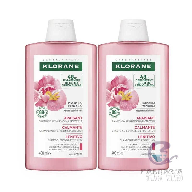 Klorane Pack Duo Champú Peonia 2x400 ml