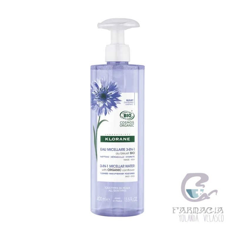 Klorane Agua Floral Calmante al Aciano Desmaquillante 400 ml