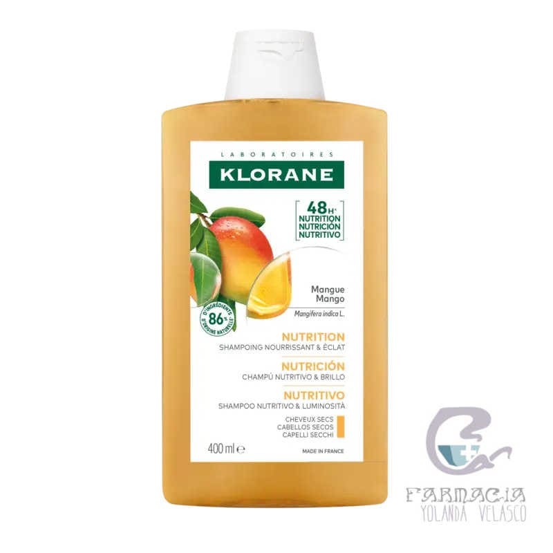 Klorane Champú Nutritivo a la Manteca de Mango 400 ml