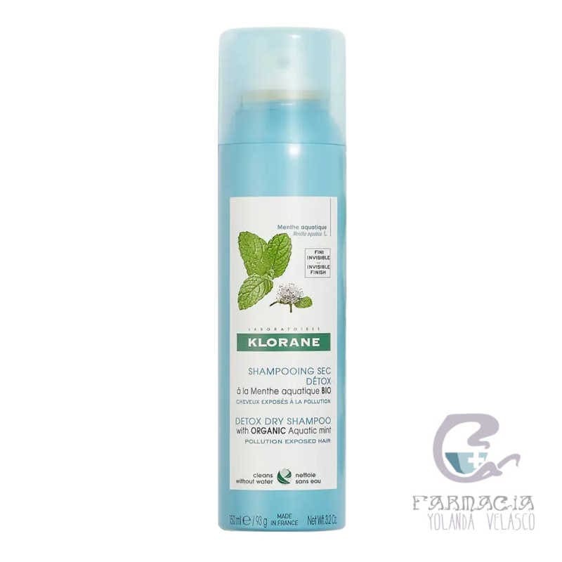 Klorane Champú Seco Detox a la Menta Acuática 150 ml