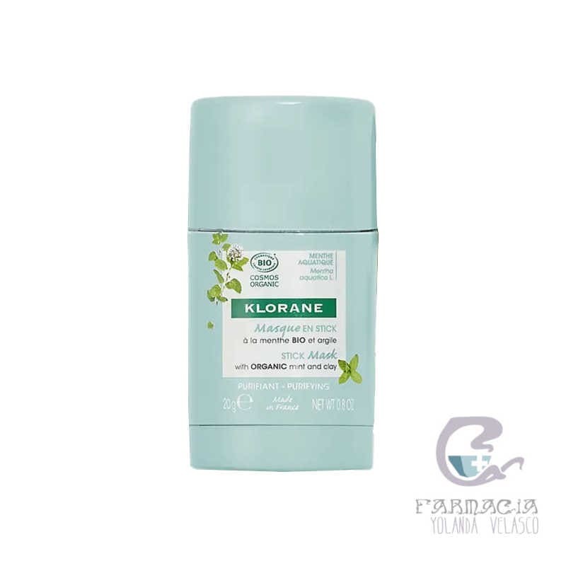 Klorane Mascarilla en Stick a la Menta Bio y Arcilla 25 gr
