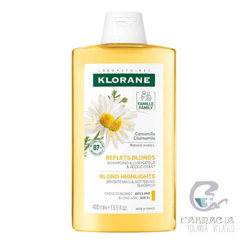 Klorane Champú Reflejos Dorados a la Camomila 400 ml