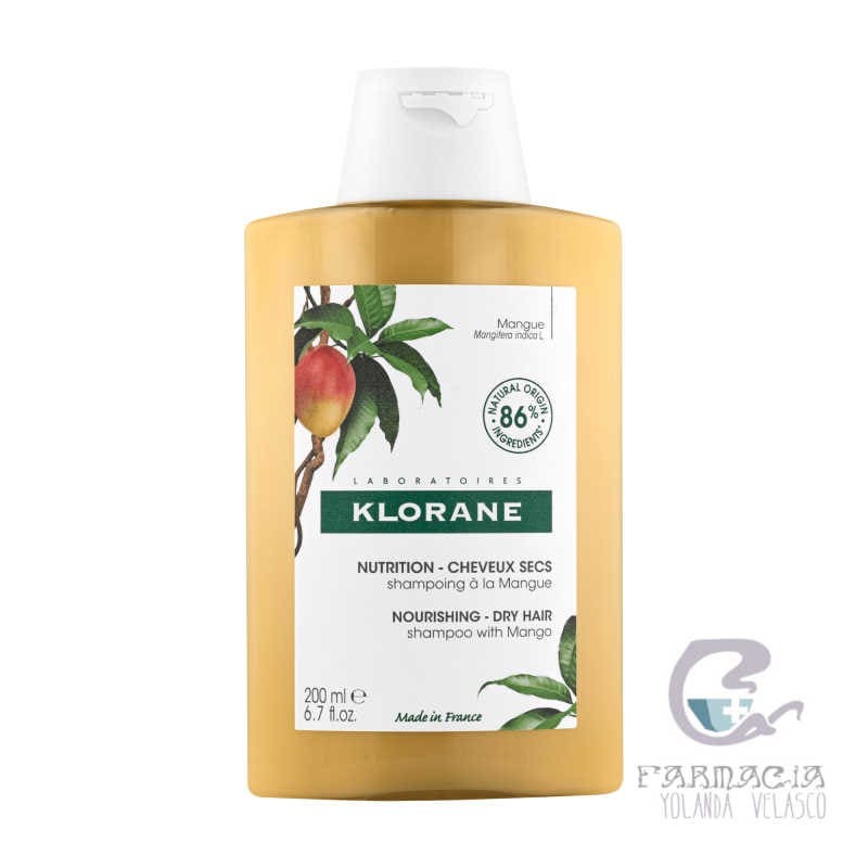 Klorane Champú Nutritivo a la Manteca de Mango 200 ml