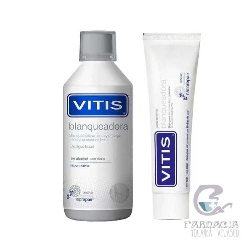 Pack Vitis Blanqueadora Pasta Dentifrica 100 ml + Colutorio 500 ml