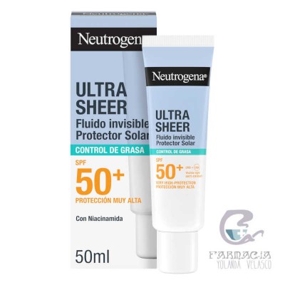 Neutrogena Ultra Sheer Fluído Invisible Control Grasa SPF50 50 ml