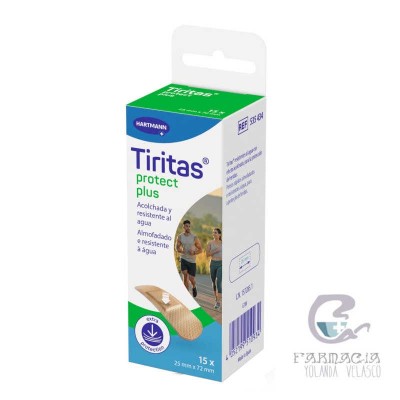 Tiritas Protect Plus Apósito Adhesivo 15 Unidades 7,2x2,5 cm