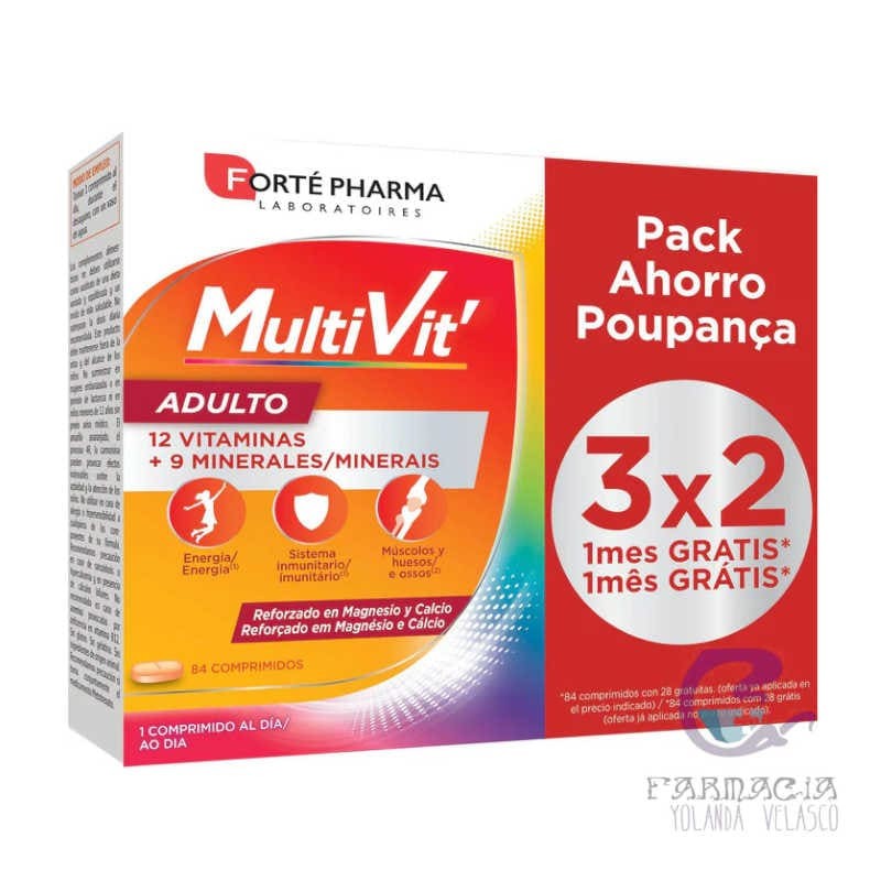 Multivit Adulto 84 Comprimidos Masticables