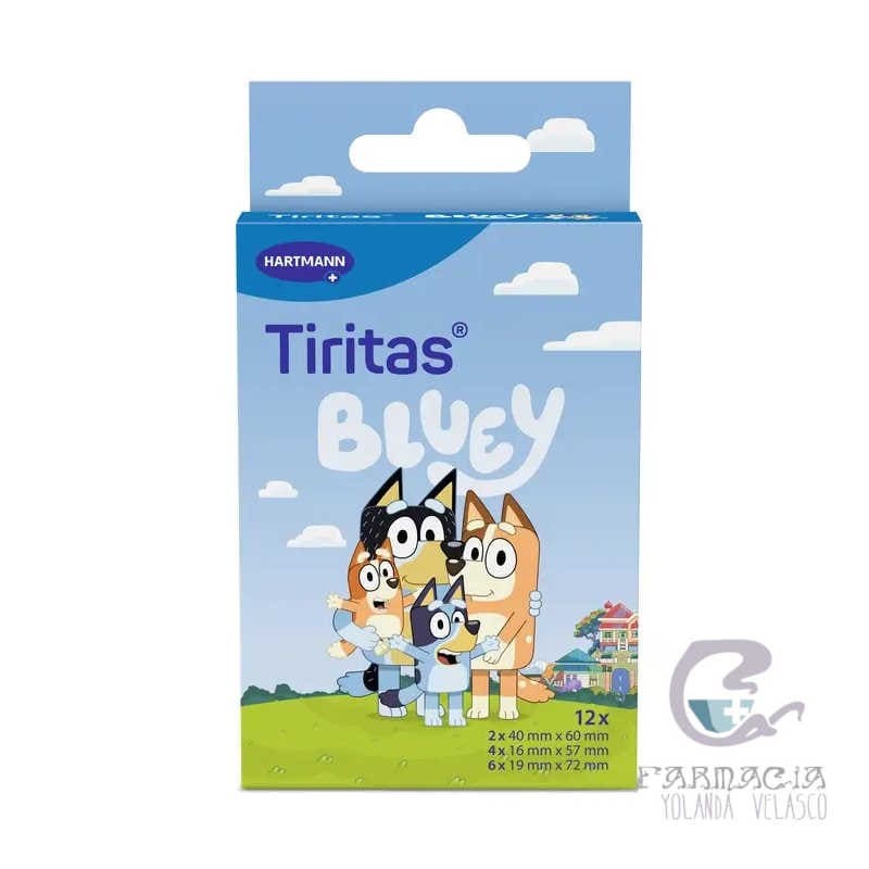 Tiritas Bluey Apósito Adhesivo 12 Unidades 3 Tamaños