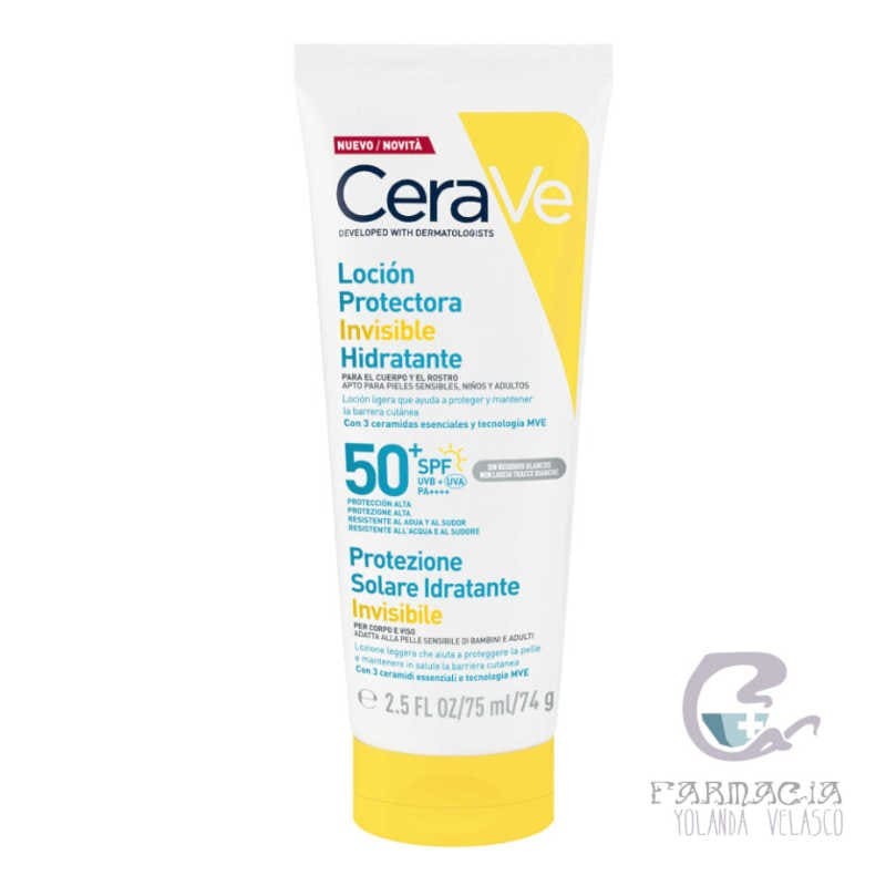 Cerave Loción Protectora Invisible Hidratante SPF50 75 ml